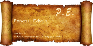 Penczu Edvin névjegykártya